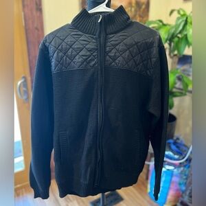 Gilberto full zip fleece lined sweater size large in GUC